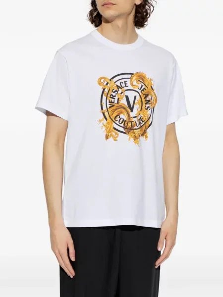Póló Versace Jeans Couture nyomtatás fehér