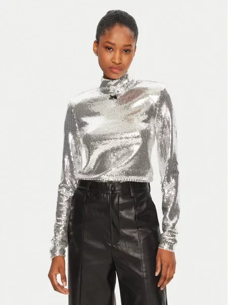 ROTATE Блузка срібний