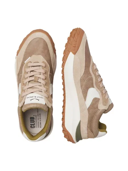 Sneakersy Voile Blanche skórzane beżowe
