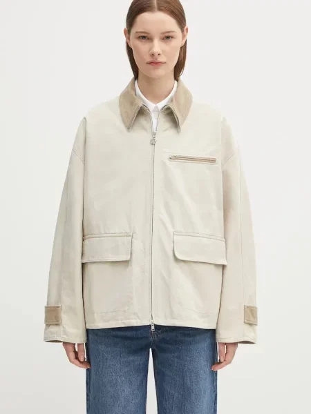 Kenzo kurtka Workwear przejściowa oversize beżowy