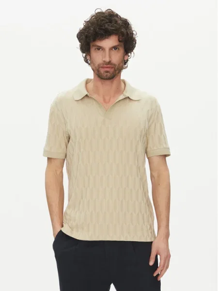 Marciano Guess Тениска с яка и бежов