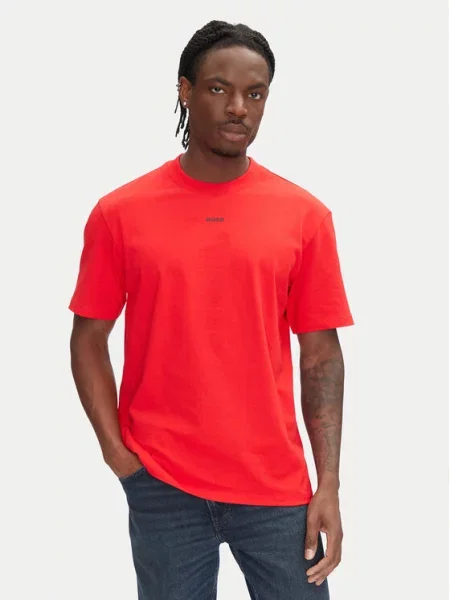 HUGO T-shirt Dapolino Ružičasta crvena