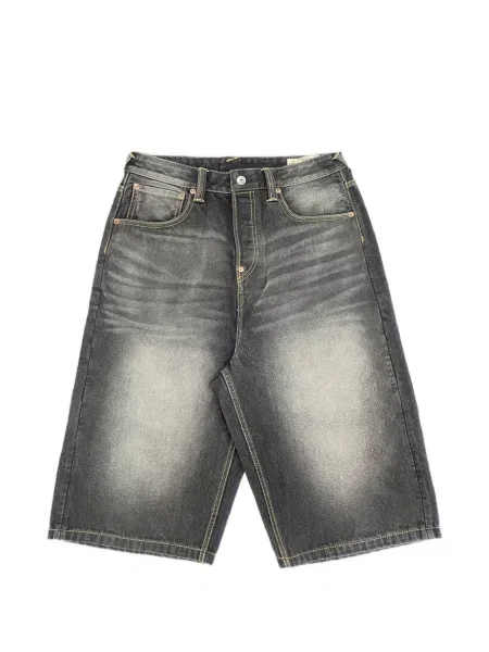 Дънкови шорти Evisu бродирани сиво