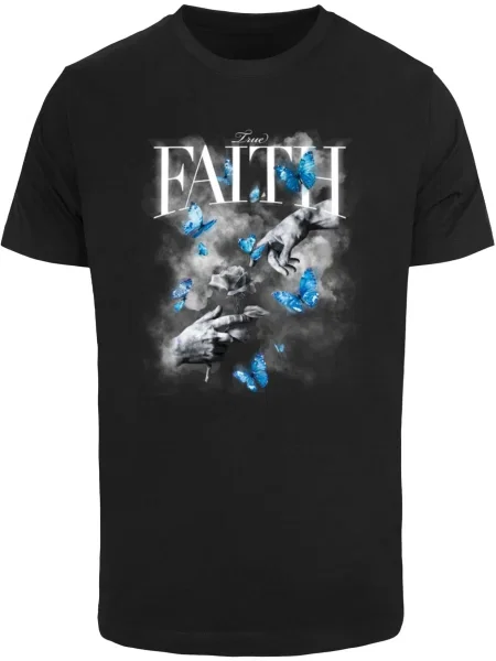 Mister Tee Tricou albastru / negru alb