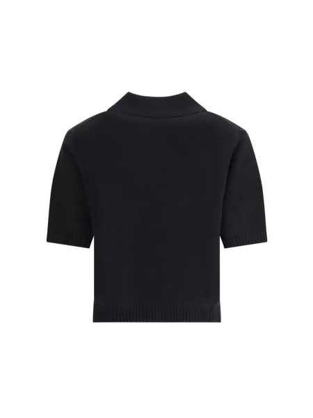 Koszulka polo Givenchy z kaszmiru z krótkim rękawem czarna