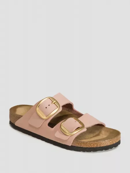 Nubukové šľapky Birkenstock Arizona Big Buckle ružová