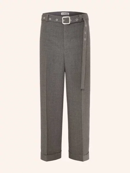 Jil Sander Chinosy Loose Fit grau szare