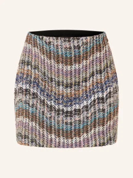 Missoni Tweedová Sukně S Flitry A Třpytivou Přízí tmavě / režná / fialová modrá