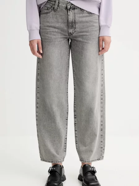 Džíny Levi's BAGGY DAD high waist šedé