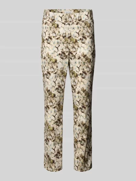 Spodnie materiałowe z mieszanki model Fimi' Stehmann białe