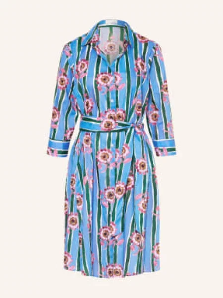 Rossana Diva Sukienka Koszulowa Z Rękawami blau niebieska