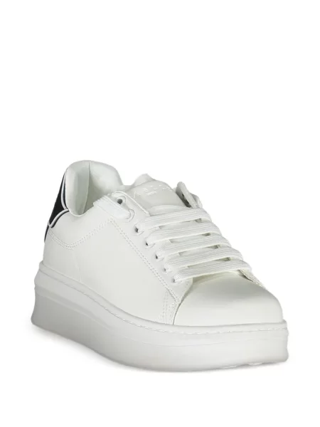 Fűzős platform talpú csipkés sneaker Gaelle fehér