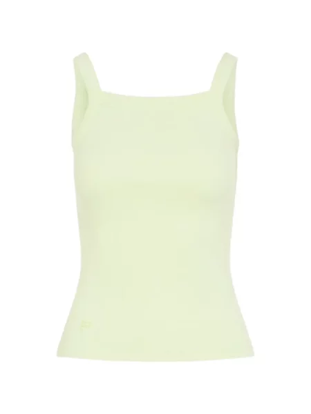 Top Pangaia tricotate cu imagine verde