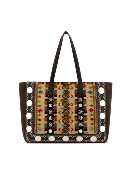 Lniana duża shopperka Valentino Garavani