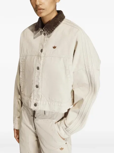 Sznurek ściągający kołnierzykowy podkoszulka Adidas w paski czarna