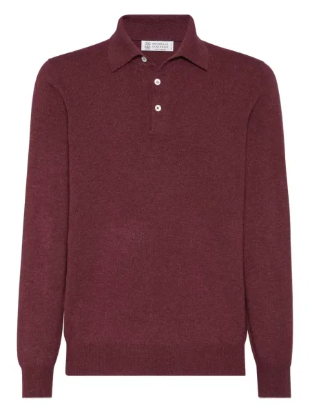 Polo Brunello Cucinelli tricotate roșu