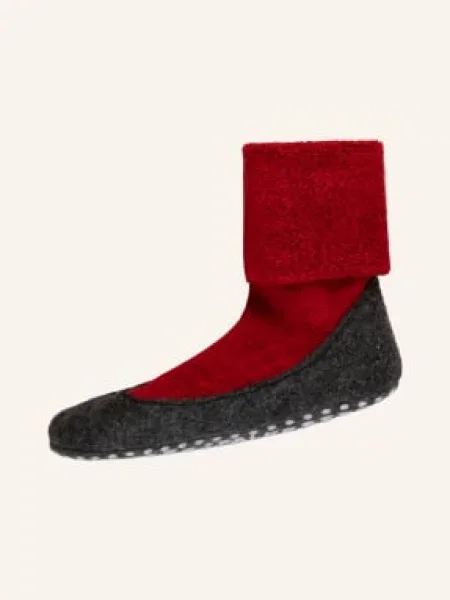 Falke Skarpety Antypoślizgowe Cosyshoe Z Wełny Merino rot