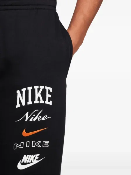 Pantaloni scurți Nike tricotate alergare cu broderie gri
