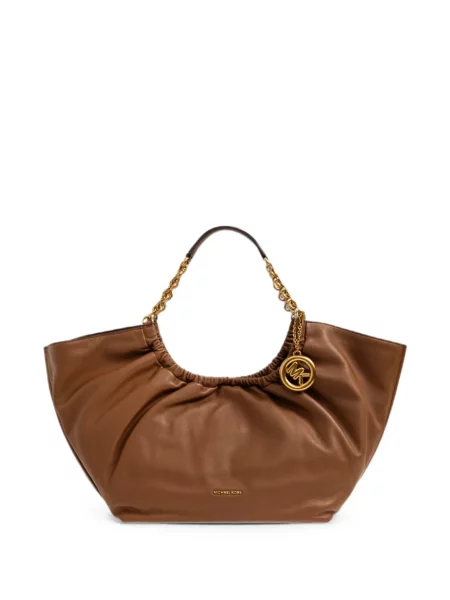 Geantă Michael Michael Kors din piele cu volane roz