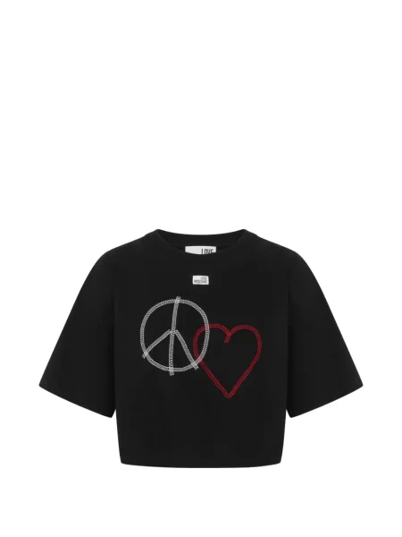 Tricou Love Moschino din jerseu negru