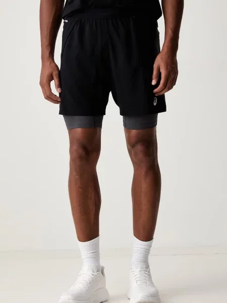 Asics pantaloni scurți sport pentru bărbați ROAD SHORT negru