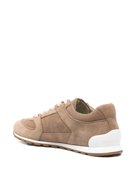 Sneakerși Brunello Cucinelli din piele de căprioară maro