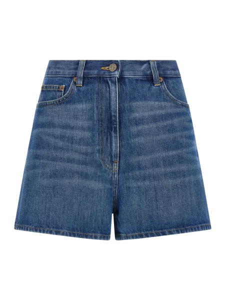 Szorty jeansowe Valentino Garavani niebieskie