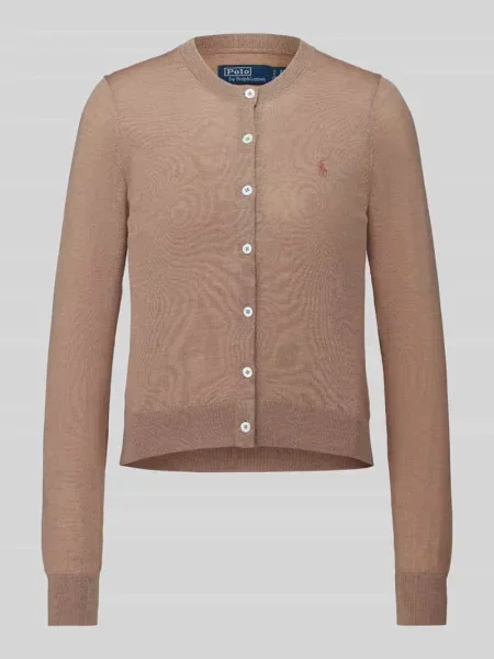 Kardigan z wełny z wyhaftowanym logo Polo Ralph Lauren