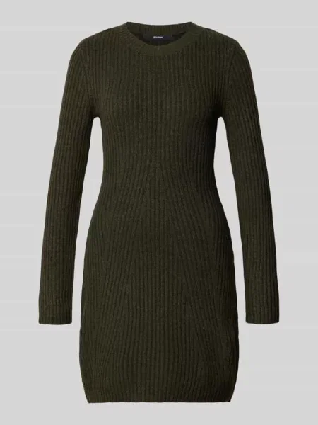 Sukienka z dzianiny o kroju regular fit z okrągłym dekoltem model JOSANNA' Vero Moda