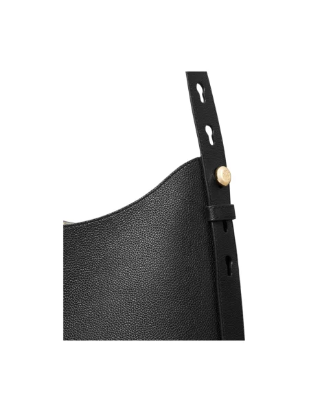 Tory Burch torebka skórzana Romy Hobo czarny