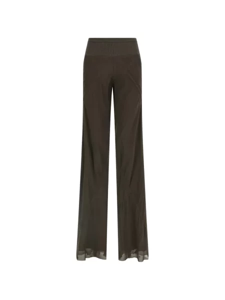 Pantaloni Rick Owens de mătase maro