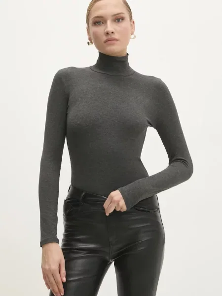 Шовкова блуза Answear Lab сіра