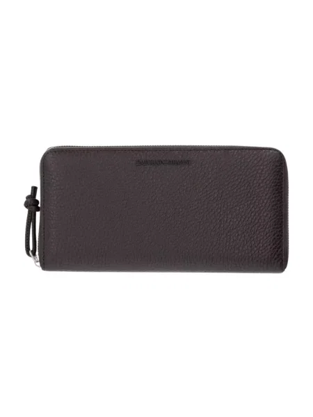 Emporio Armani portfel skórzany brązowy