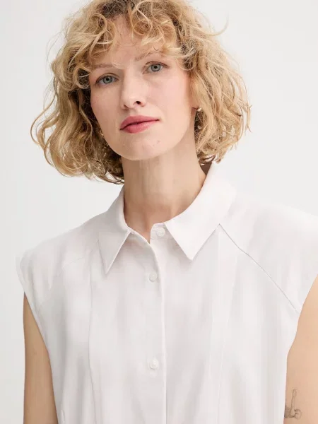 Calvin Klein nyári ruha vászonnal bézs