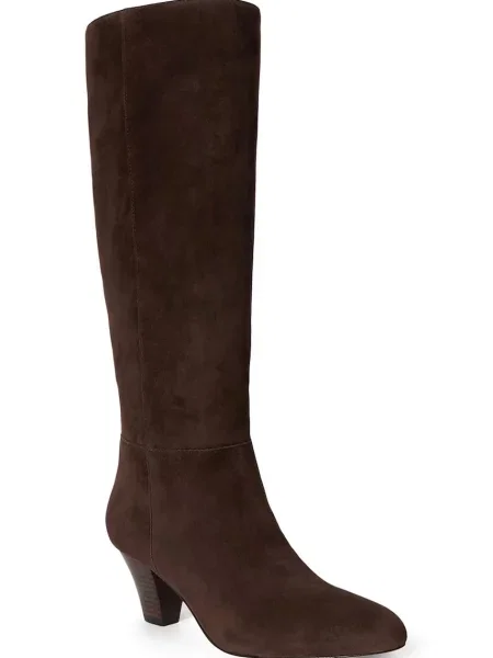 Lauren Ralph Lauren čižmy dámske kožené Emrsyn Tl Hl hnedá