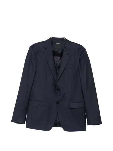Costum Zegna în carouri albastru