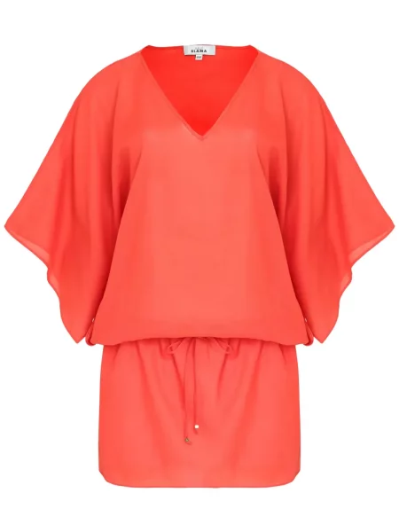 Rochie mini Amir Slama cu decolteu în V de costum roșu