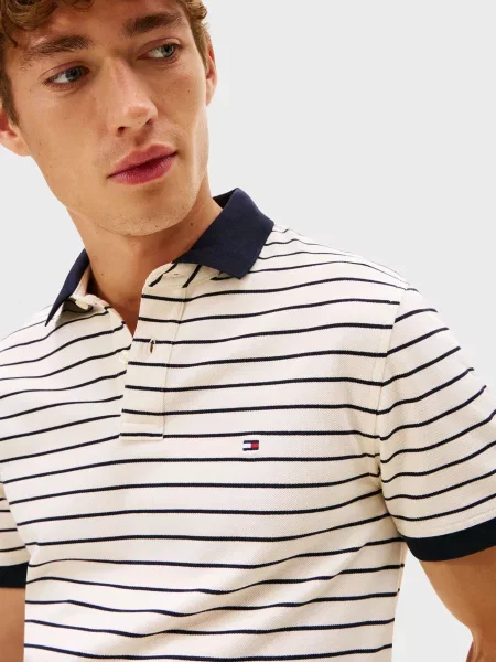 Смугасте поло Tommy Hilfiger біле