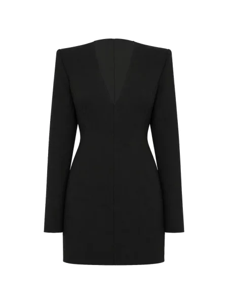 Rochie mini Wardrobe.nyc cu decolteu în V negru