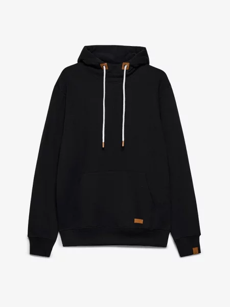 Bluza z kapturem krój regular fit czarna