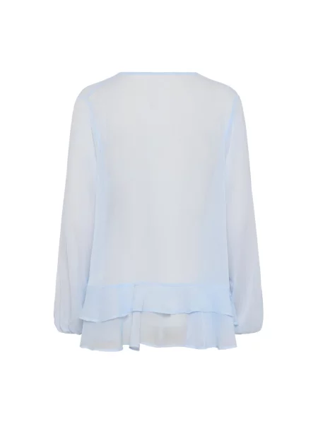 Bluzka Saint Tropez z falbankami niebieska
