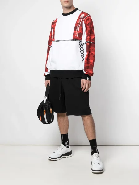 Tricou A Bathing Ape® cu model camuflaj alb