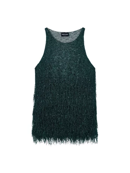 Top Giorgio Armani z dżerseju zielony