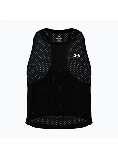 Tricou de antrenament pentru femei Under Armour Tech Sport Mesh Crop Tank black/white alb