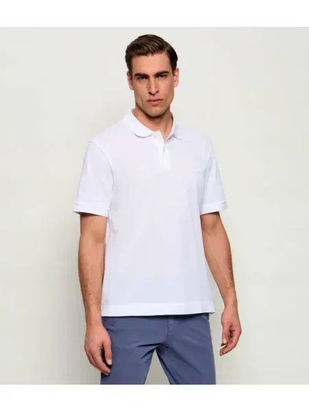 Tricou polo Boss Black alb