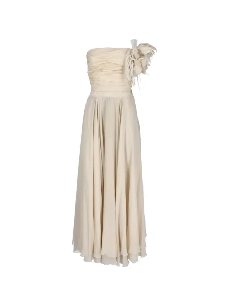 Top Sartoria Luciana Milani s cvjetnim printom na jedno rame