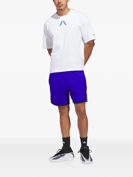 Apykaklė apkirptas marškinėliai Adidas be rankovių balta