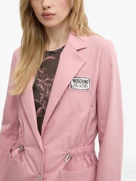 Marynarka Moschino Jeans jednorzędowa różowa