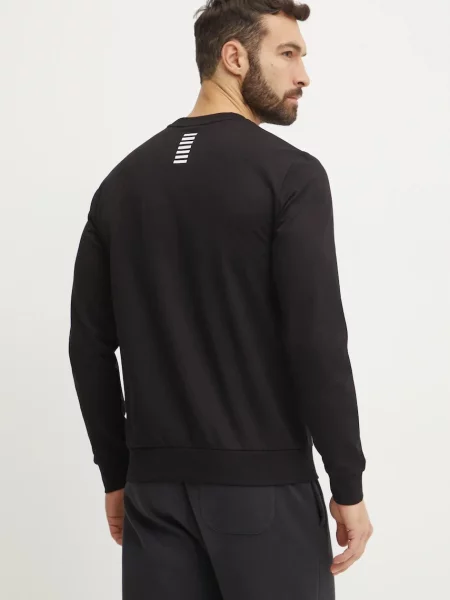 Mikina Emporio Armani hladká černá