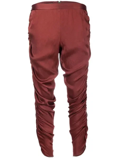 Zkrácené kalhoty Dolce & Gabbana Pre-owned s volány červené